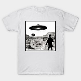 Vintage Comics UFO Encounters UFO Witness Cartoon Vintage T-Shirt